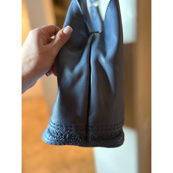 The Sak Roma Shopper tote bag in a blue leather - Picture 5 of 9